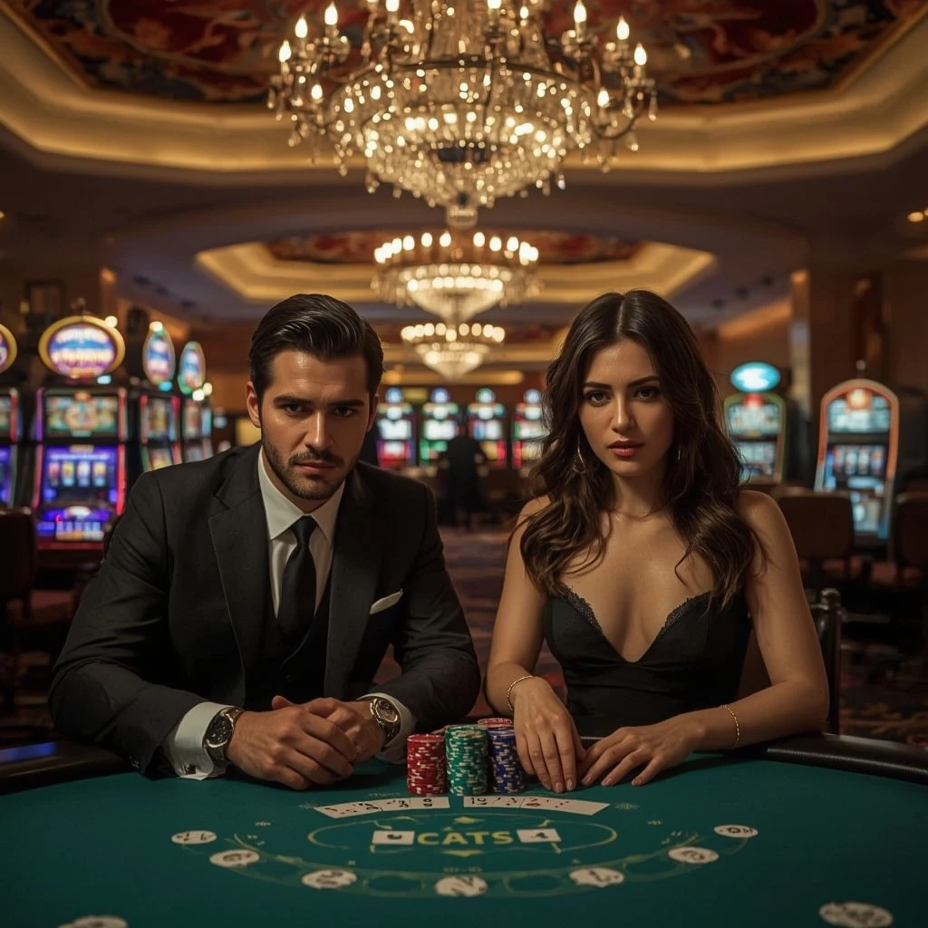 Deux joueurs de poker dans un Zinkra Casino
